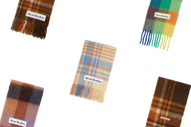 Acne Studios Multicolor Tartan Scarf Loewe Mohair Scarf