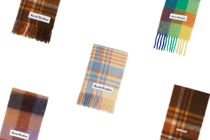 Acne Studios Multicolor Tartan Scarf Loewe Mohair Scarf