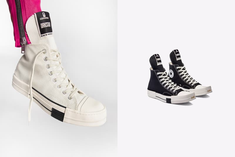 rick owens converse DRKSTAR second collab 2021 again SS14 Ramones chuck 70