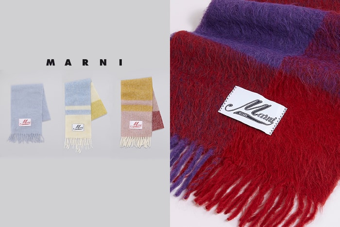 可愛得有點過份：Marni 的圍巾以清新配色和復古標籤在冬日帶來溫暖！