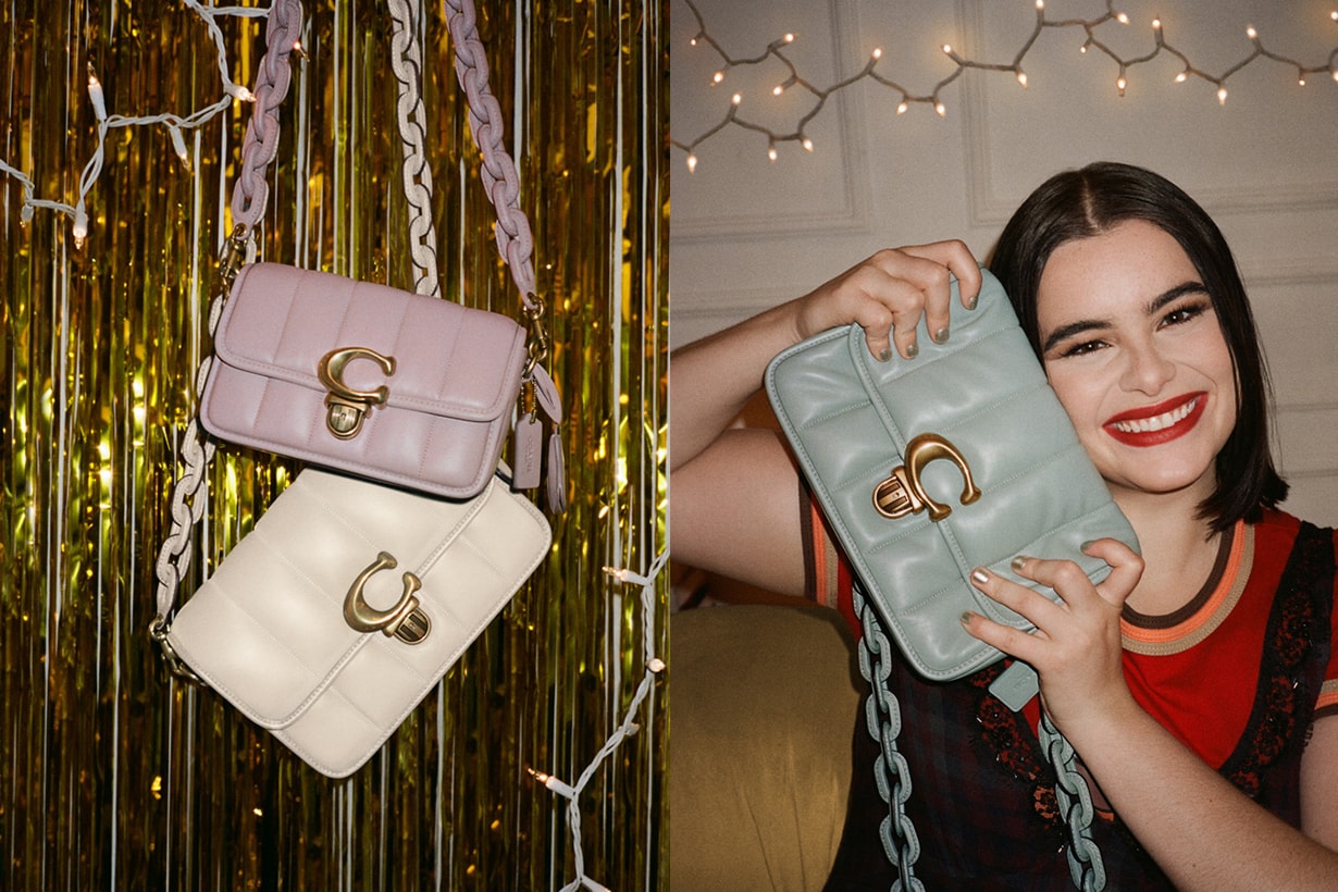 Coach celebrate the holidays early give a little love campaign 2021 handbags