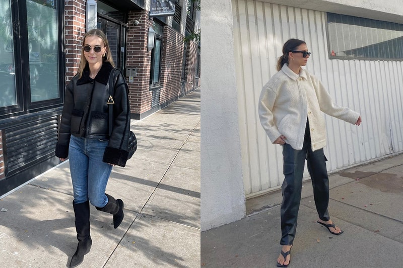shearling coat 2021 fashion trend