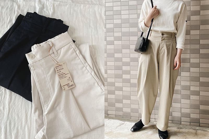 Muji Water Repellent Chino Tuck Wide Pants 2021