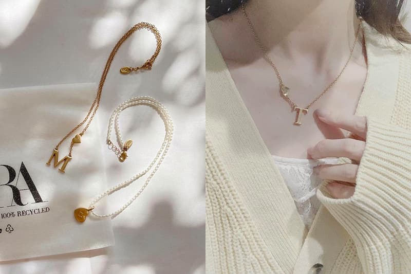 zara initial necklace accessories 2021