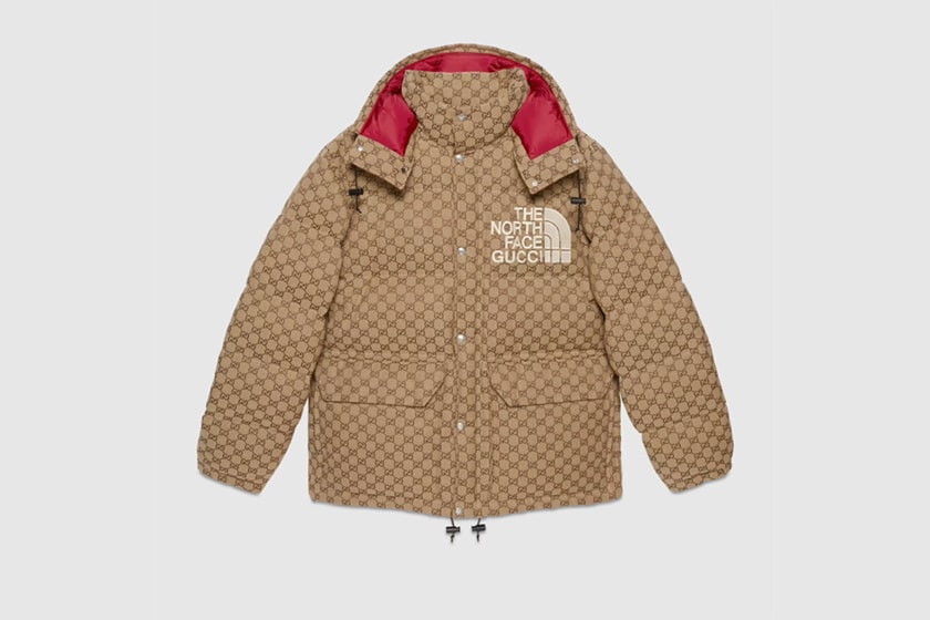 gucci the north face new collab down jacket 2021 winter