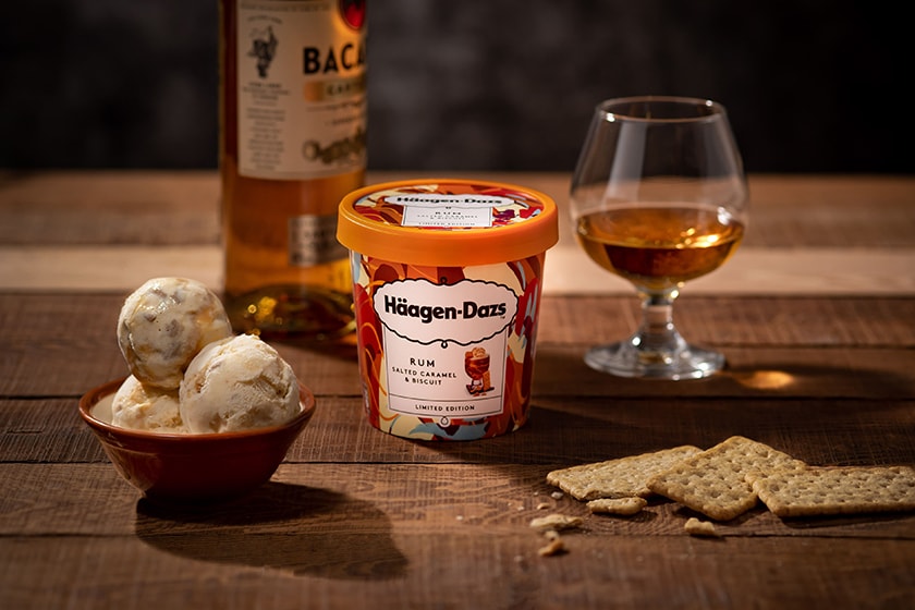 Haagen-Dazs rum salted caramel biscuit Whiskey Chocolate Waffle