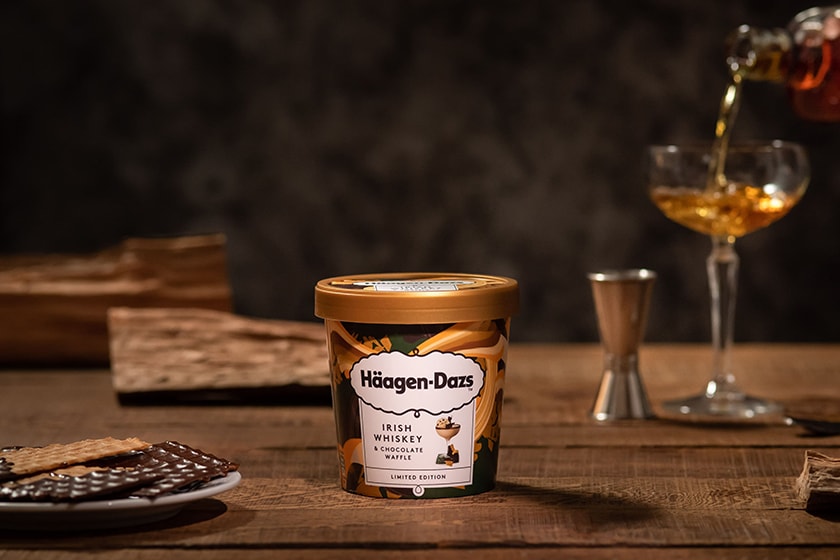 Haagen-Dazs rum salted caramel biscuit Whiskey Chocolate Waffle