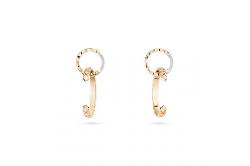chanel coco crush earrings 2 way loop new