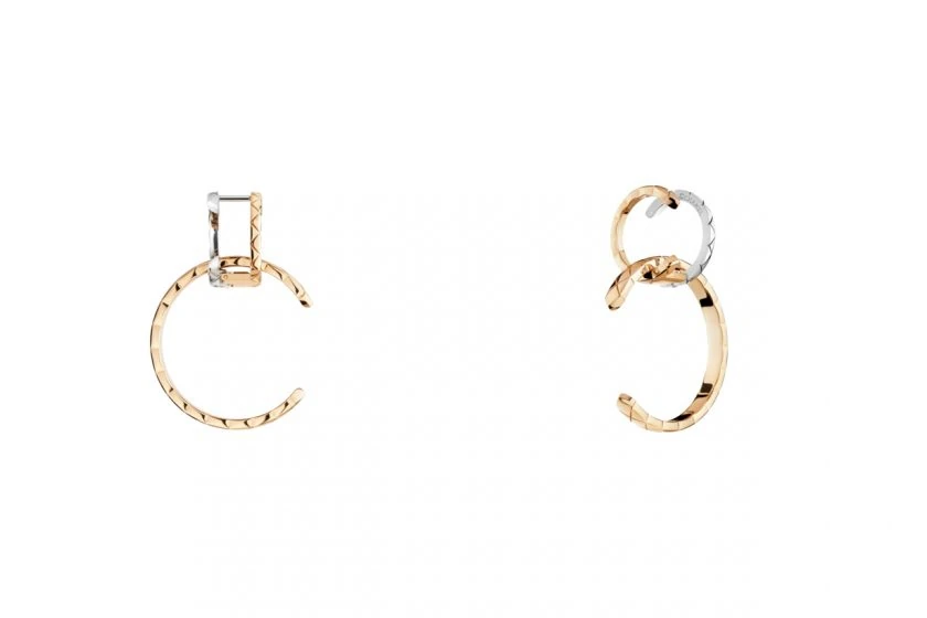 chanel coco crush earrings 2 way loop new