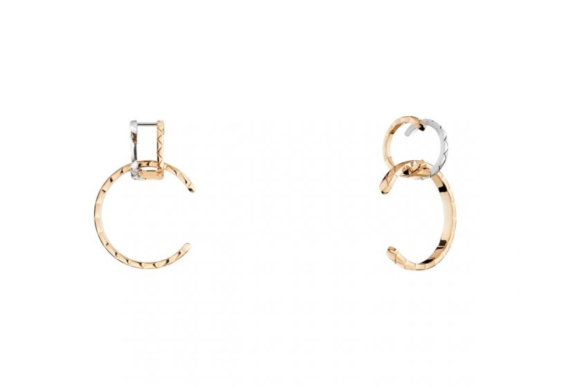 chanel coco crush earrings 2 way loop new