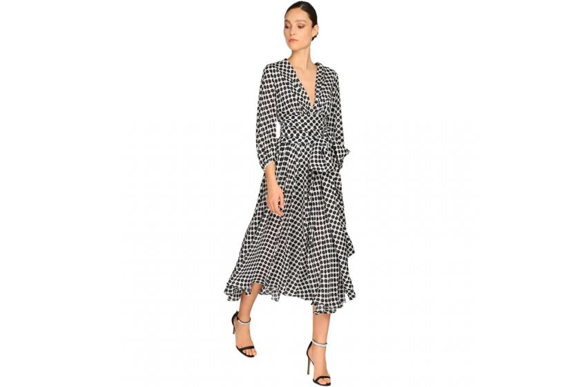 jennifer lawrence polka dots dress Oscar de la Renta The Late Show With Stephen Colbert