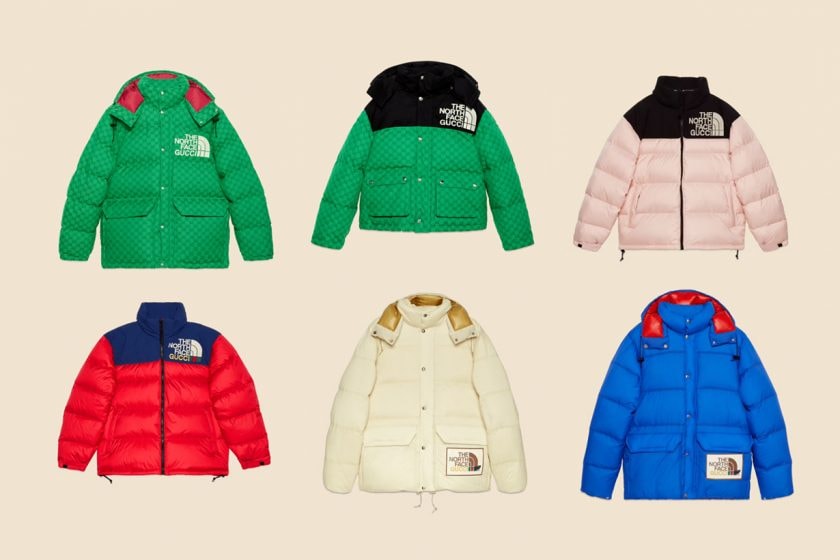 gucci the north face collab 2021 fw all items price piece