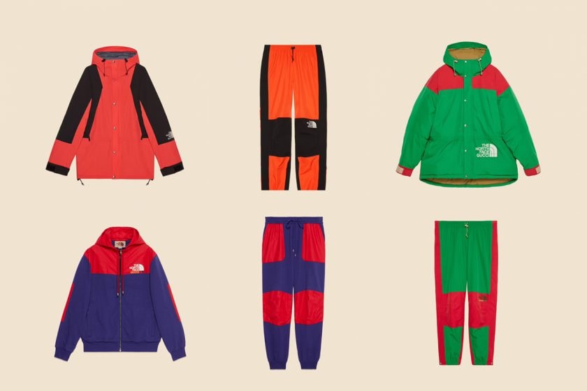 gucci the north face collab 2021 fw all items price piece