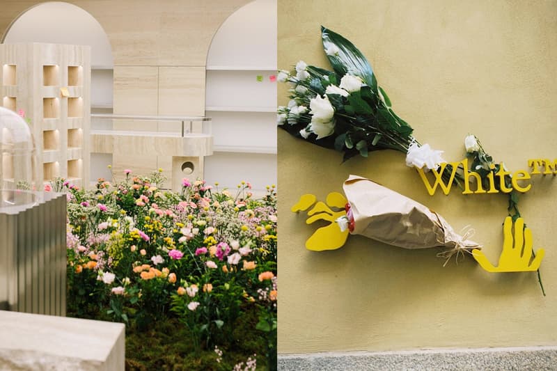 off-white virgil abloh forever flowers mourn store