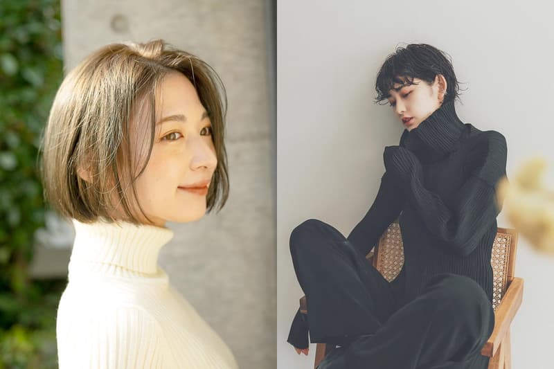turtle neck short hair hairstyle inspiration japan girl