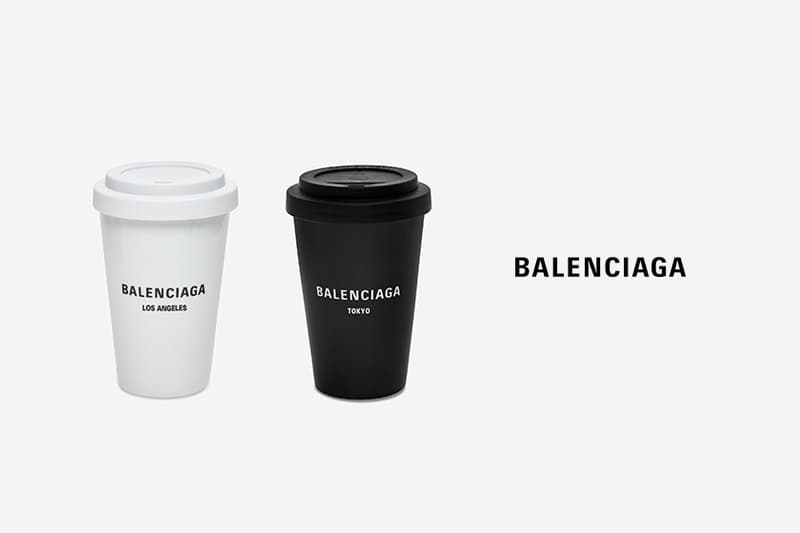 Balenciaga Cities Series Coffee Cups White Black