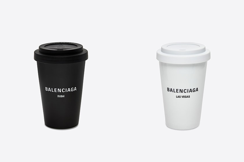 Balenciaga Cities Series Coffee Cups White Black