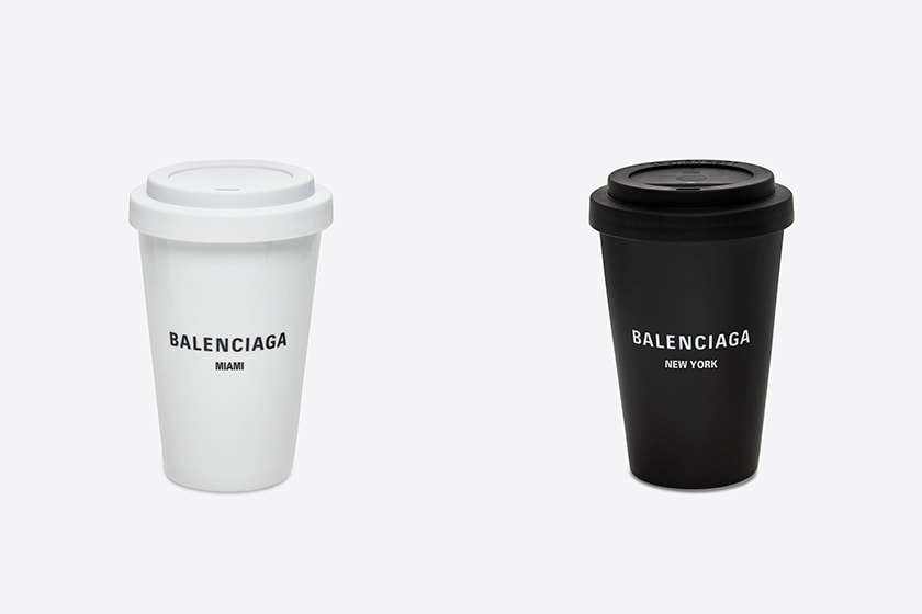 Balenciaga Cities Series Coffee Cups White Black