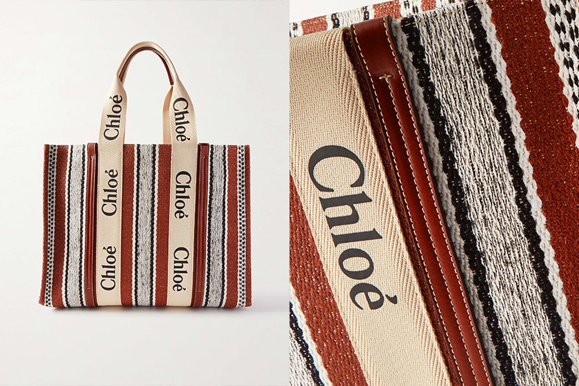 Chloe Woody Tote 2022 New Color denim wool canvas
