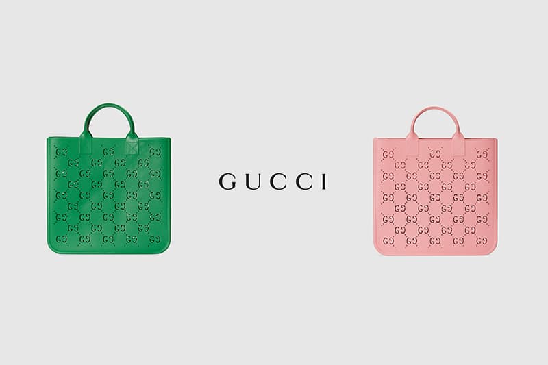 gucci rubber cut out tote handbags