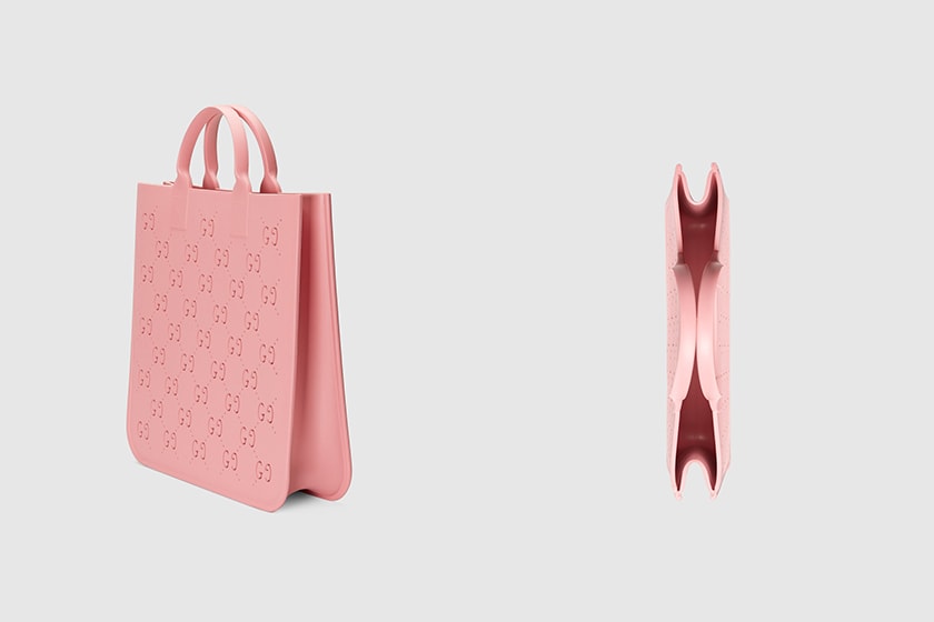 gucci rubber cut out tote handbags