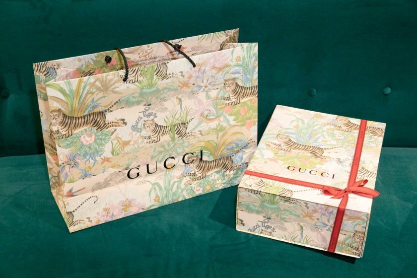 gucci tiger pieces items bag limited special shoes package