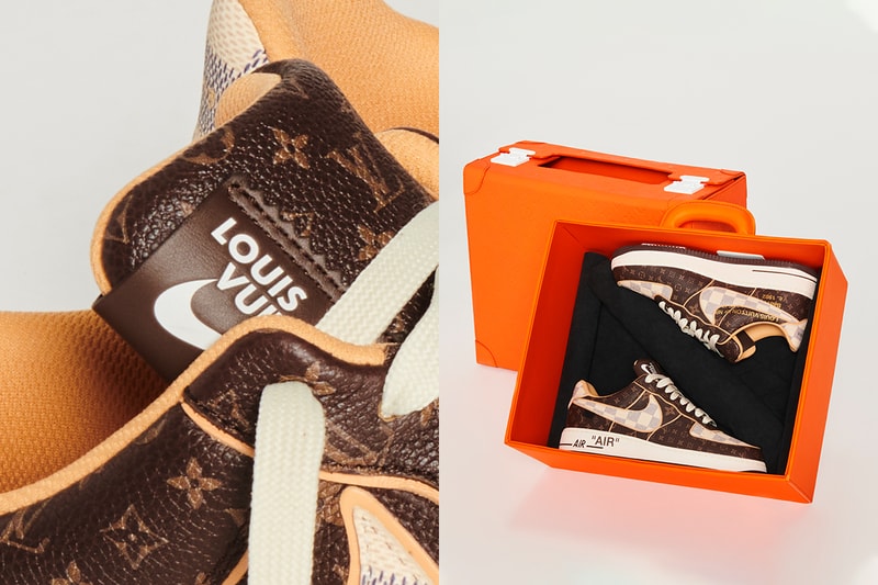 louis vuitton nike air force 1 virgil abloh check monogram sotheby's auction