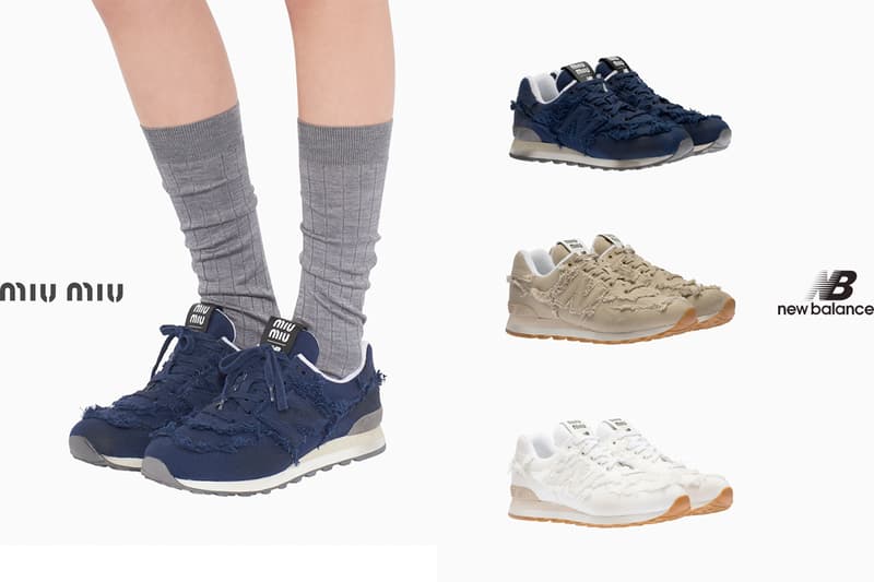 miu miu new balance price 574 sneakers pre order collab where buy