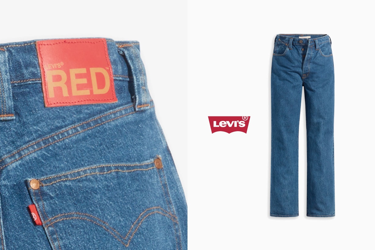 levi's red 2022 new jeans high loose Ribcage