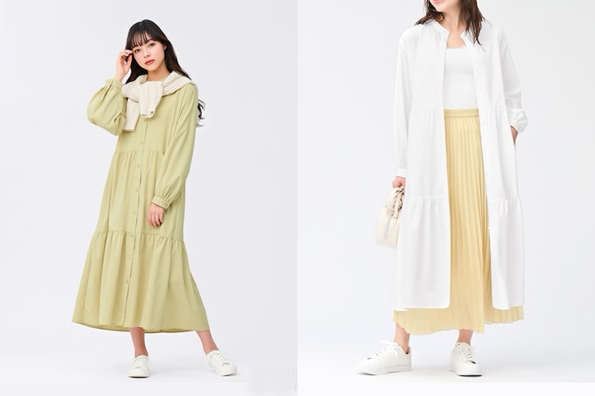 GU Tiered shirt dress 2022 ss Outfit Idea