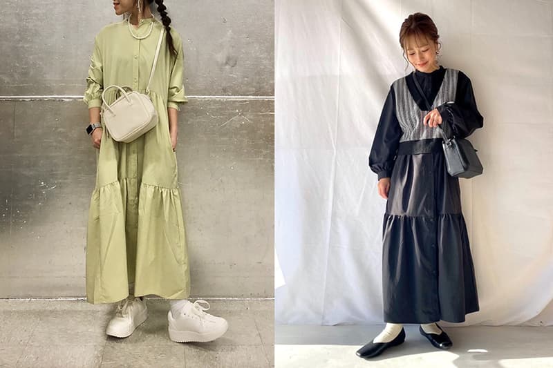 GU Tiered shirt dress 2022 ss Outfit Idea