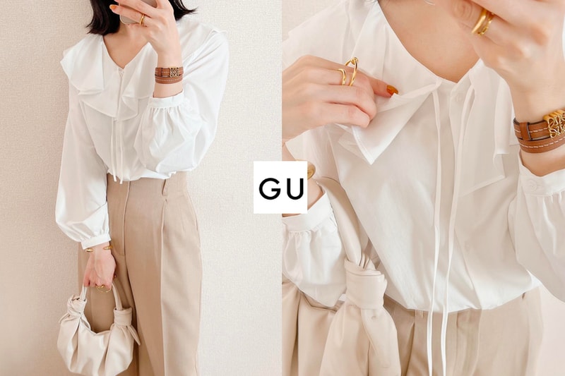 GU ruffle collar blouse 2022ss