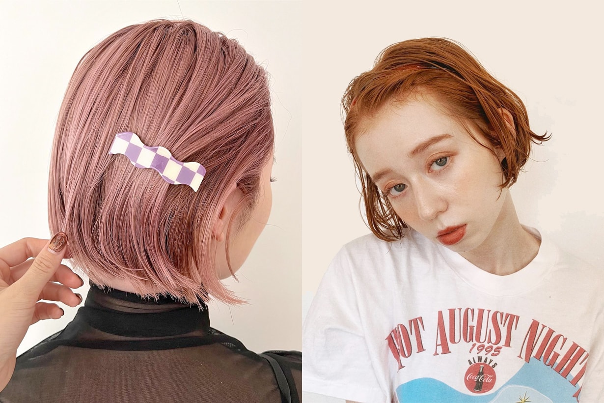 hairstyle dye warm pink orange reference japan girls stylist