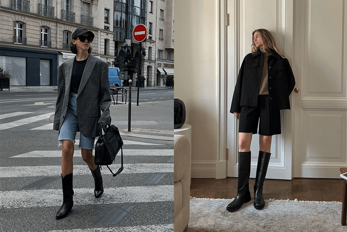 從天橋紅到街頭,時尚博主都選中短褲 + 長靴這個率性俐落的穿搭風格!