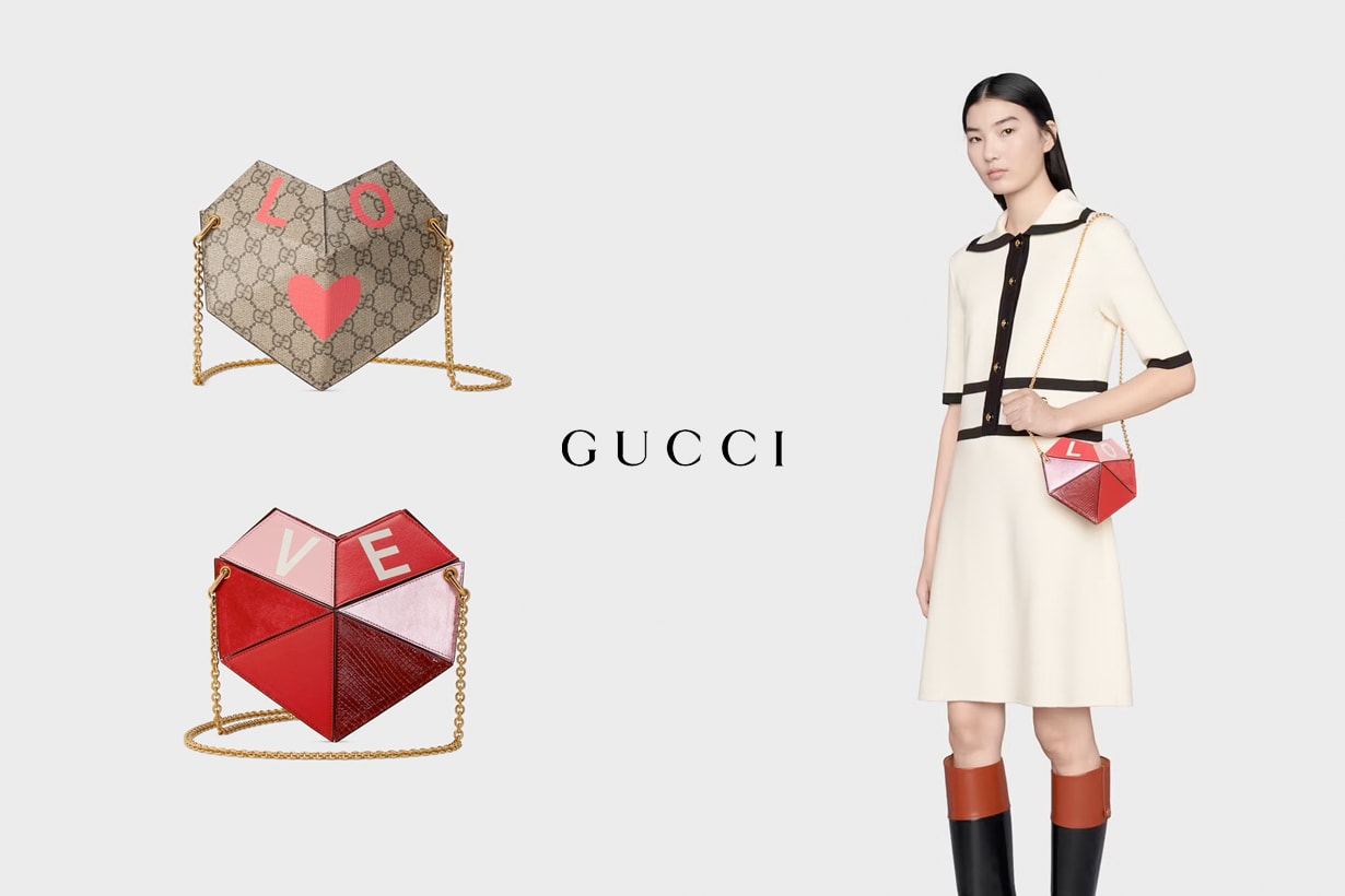 gucci heart shape valentine's day small bag gg cute 2022