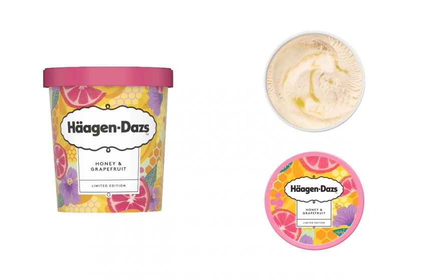 haagen daze honey peach ice cream limited flavor rose