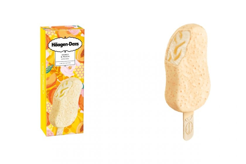 haagen daze honey peach ice cream limited flavor rose