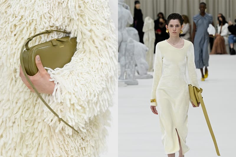 jil sander mfw 2022 fw handbags way cannolo detail