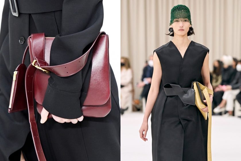 jil sander mfw 2022 fw handbags way cannolo detail