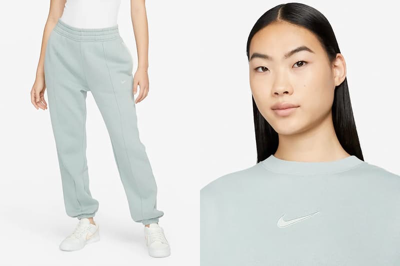 nike sweatshirt sweatpants 2022 spring dusty sage wood brown