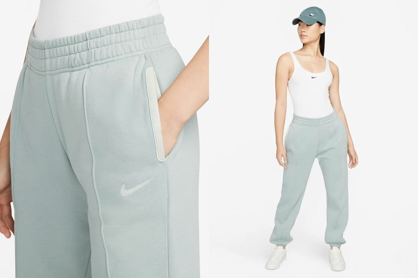 nike sweatshirt sweatpants 2022 spring dusty sage wood brown