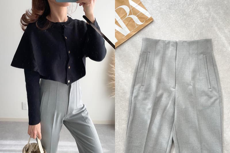 zara high waist trousers