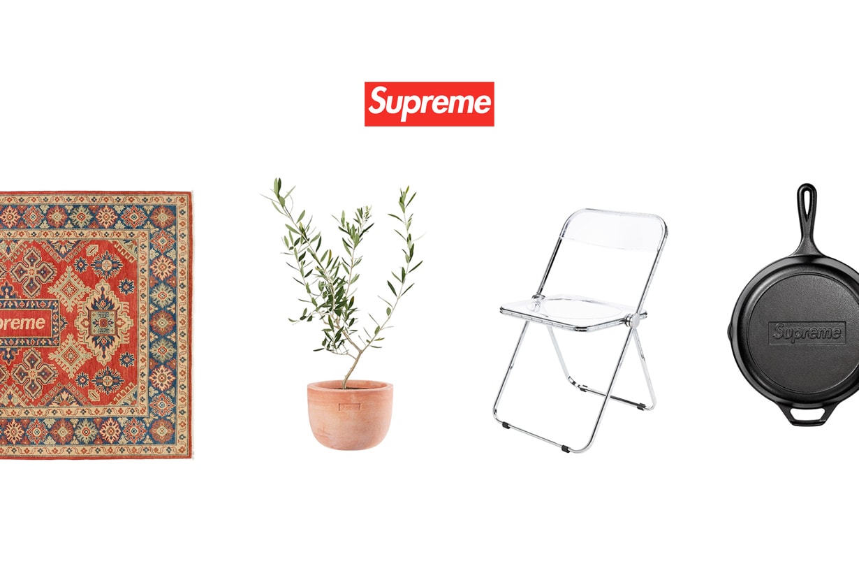 supreme 2022 ss acc lifestyle chair flowerpot carpet pan pillow