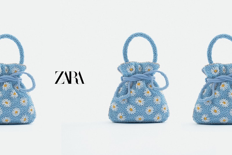 zara BUCKET BAG WITH BEADING spring 2022