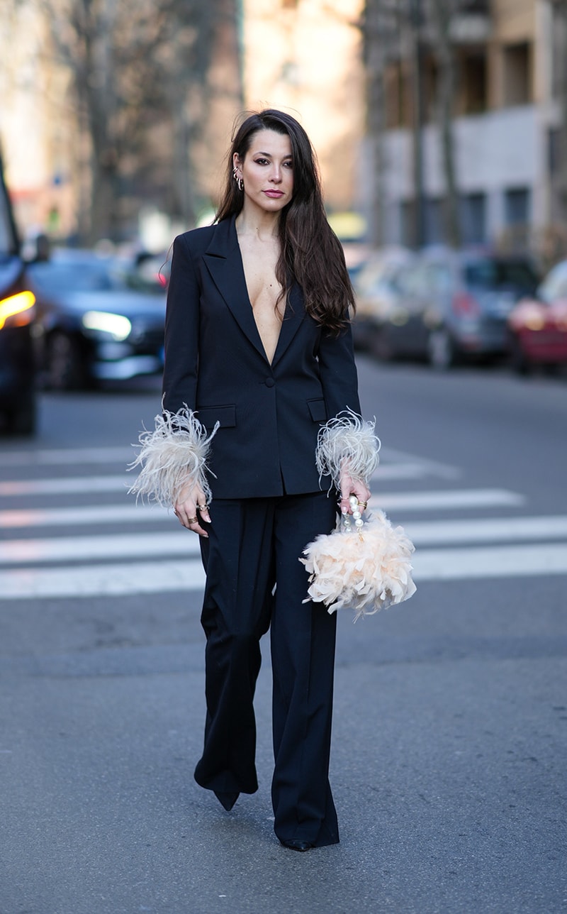 MFW 2022fw Streetsnaps milan fashion week street style