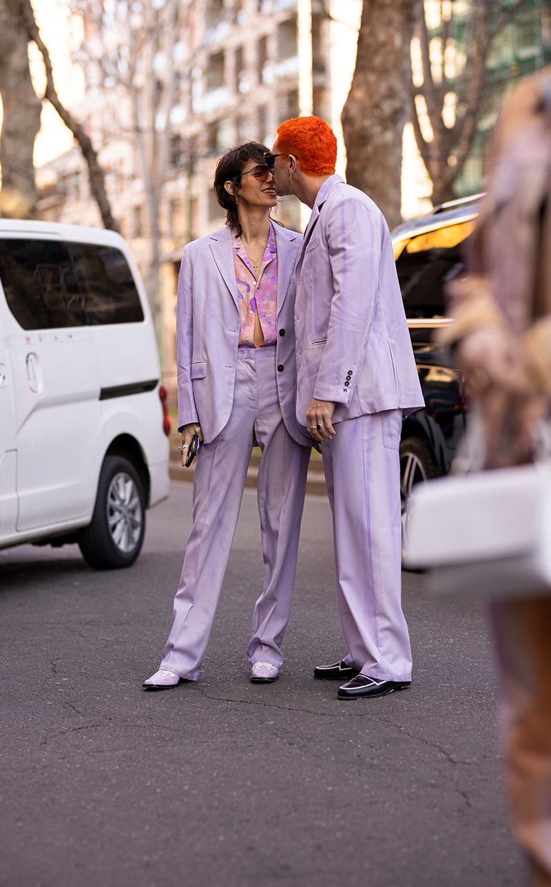 MFW 2022fw Streetsnaps milan fashion week street style