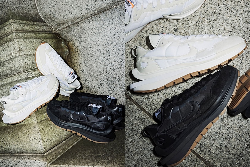 sacai x Nike Vaporwaffle Black Gum White Sail Release