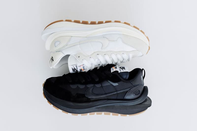 sacai x Nike Vaporwaffle Black Gum White Sail Release