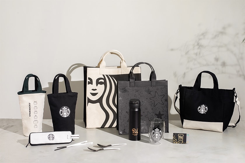 Starbucks 24th Anniversary Black White Cup Handbags