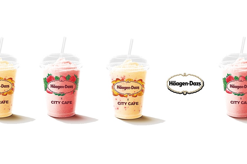 City Cafe x Haagen-Dazs mango raspberry Strawberry smoothie